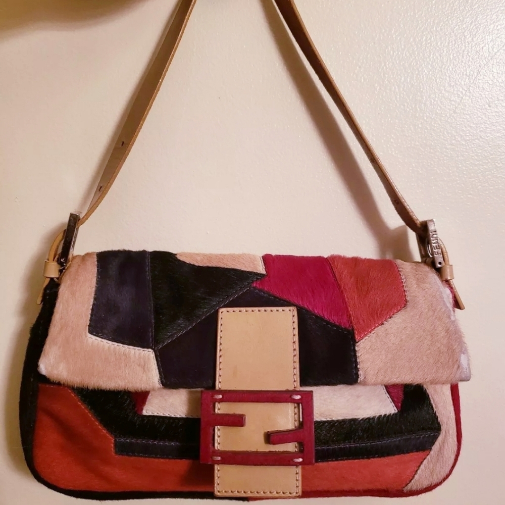 Authentic Rare Fendi ponyhair Patchwork bag